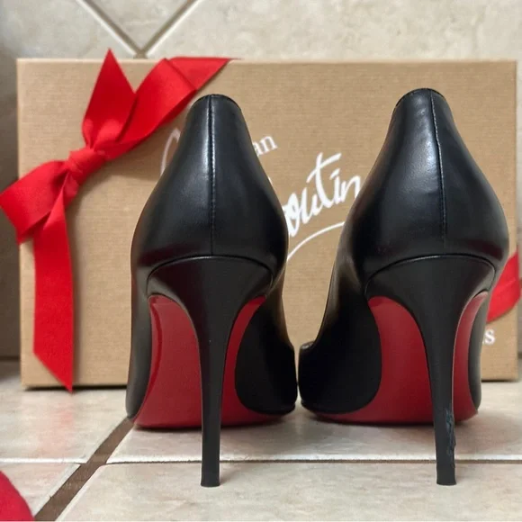 Christian Louboutin Corneille 85mm Nappa Black Size 35 - Picture 12 of 15